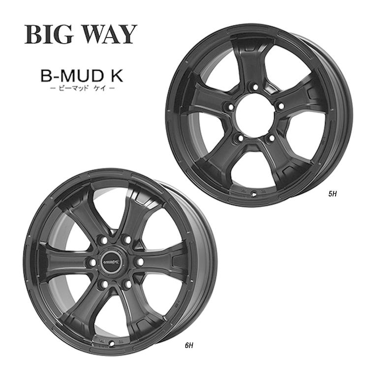 18インチ 6H139.7 8J 8J+60 6穴 ホイール 【2本セット 新品】 B-MUD K 
