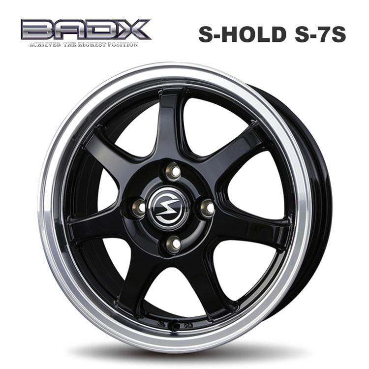 15インチ 4H100 4.5J 4.5J+45 4穴 ホイール 【4本セット 新品】 S-HOLD 
