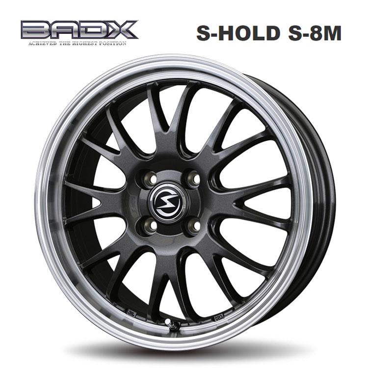 16インチ 4H100 5.5J 5.5J+48 4穴 ホイール 【4本セット 新品】 S-HOLD 