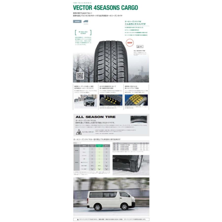 Vector（グッドイヤー） 195/80R15 107/105 N 【4本セット 新品