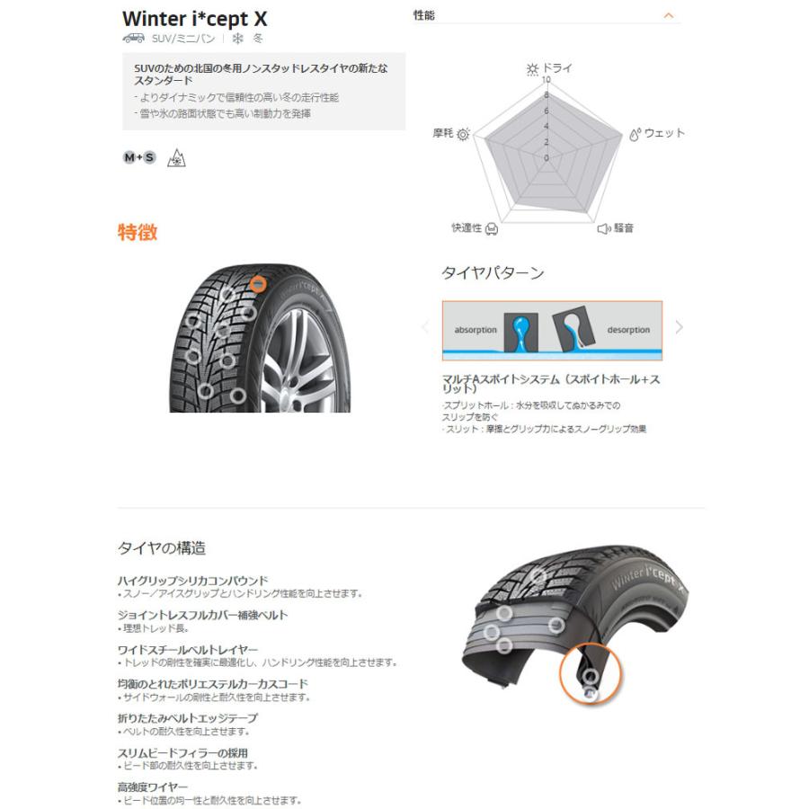 Winter icept 送料無料 ハンコック 冬 タイヤ 【2本セット 新品
