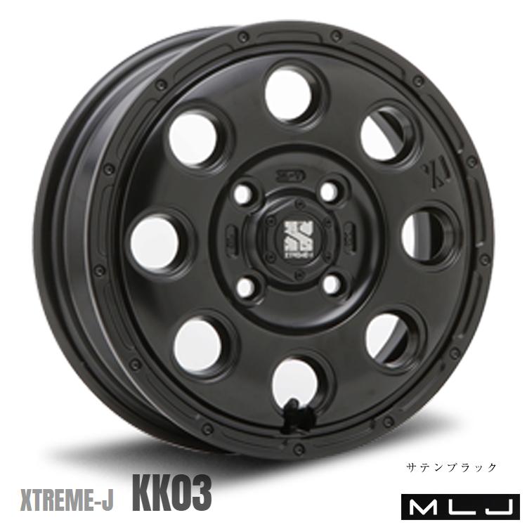 12インチ 4H100 4B 4B+42 4穴 ホイール 【4本セット 新品】  XTREME-J KK03 送料無料 エムエルジェイ