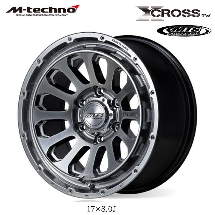 17インチ 6H139.7 8J 8J+20 6穴 ホイール 【2本セット 新品】 M.T.S.