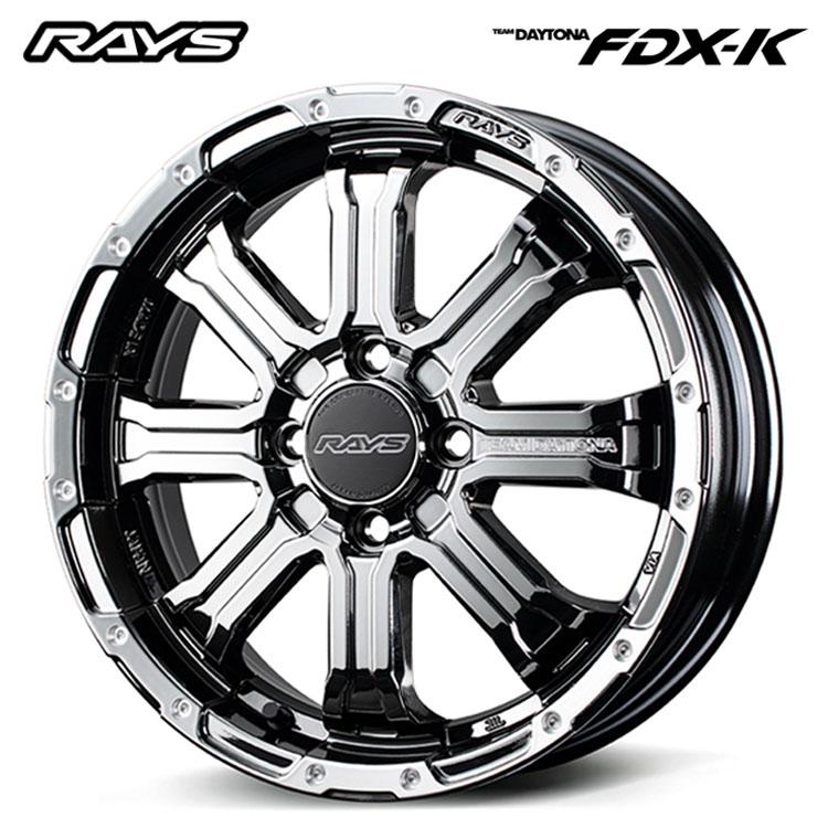 デイトナFDXーK 5-15 4/100 48 RAYS 15インチ 4H100 5J 5J+48 4穴 ホイール 【4本セット 新品】 TEAM