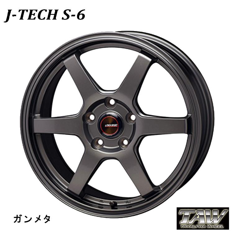 13インチ 4H100 4J 4J+43 4穴 ホイール 【2本セット 新品】 TAW J-TECH