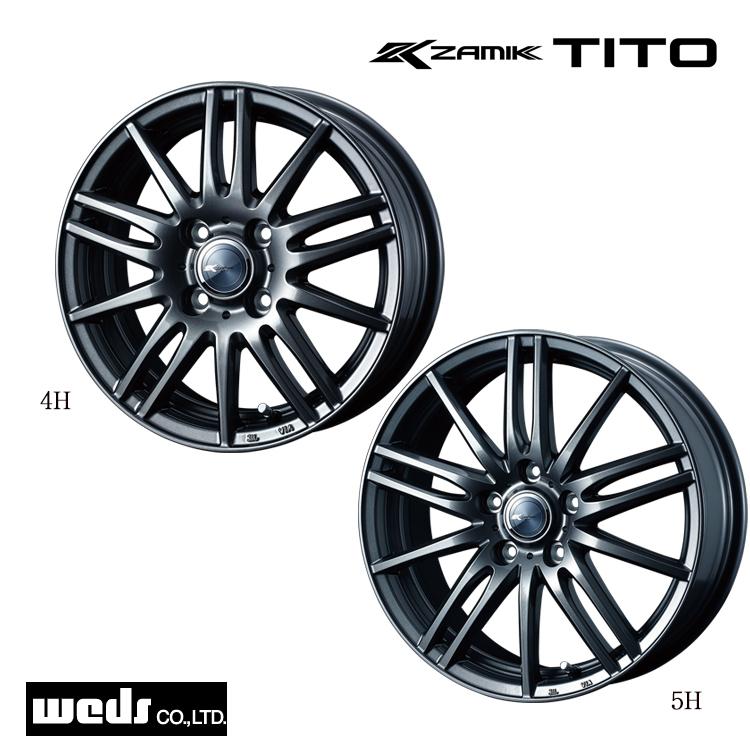 WEDS - 16in 4H100 6J 6J+50 4穴 銀輪 【1本単品 新品】 ディープメタル Zamik Tito 貨物輸送無料 ウェッズ