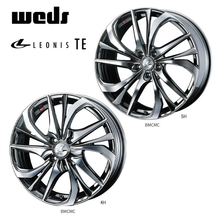 16インチ 4H100 6J 6J+50 4穴 ホイール 【2本セット 新品】  LEONIS TE 送料無料 ウェッズ