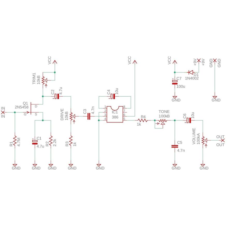 KGR Harmony Power Distortion 386オーディオアンプIC ディストーション 歪み系 エフェクター自作キット |  | 04