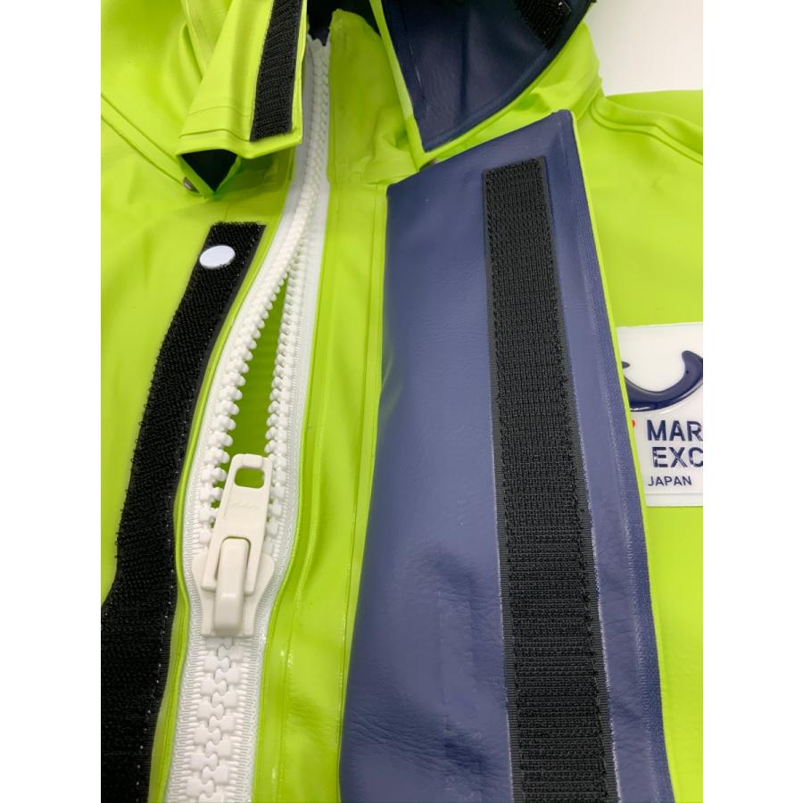 SSマリンエクセル ジャケット ロゴス ネイビー ライム S、M、L、LL、3L