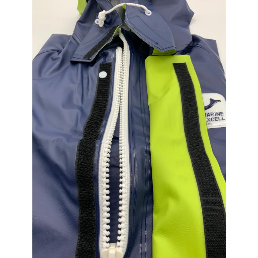 SSマリンエクセル ジャケット ロゴス ネイビー ライム S、M、L、LL、3L