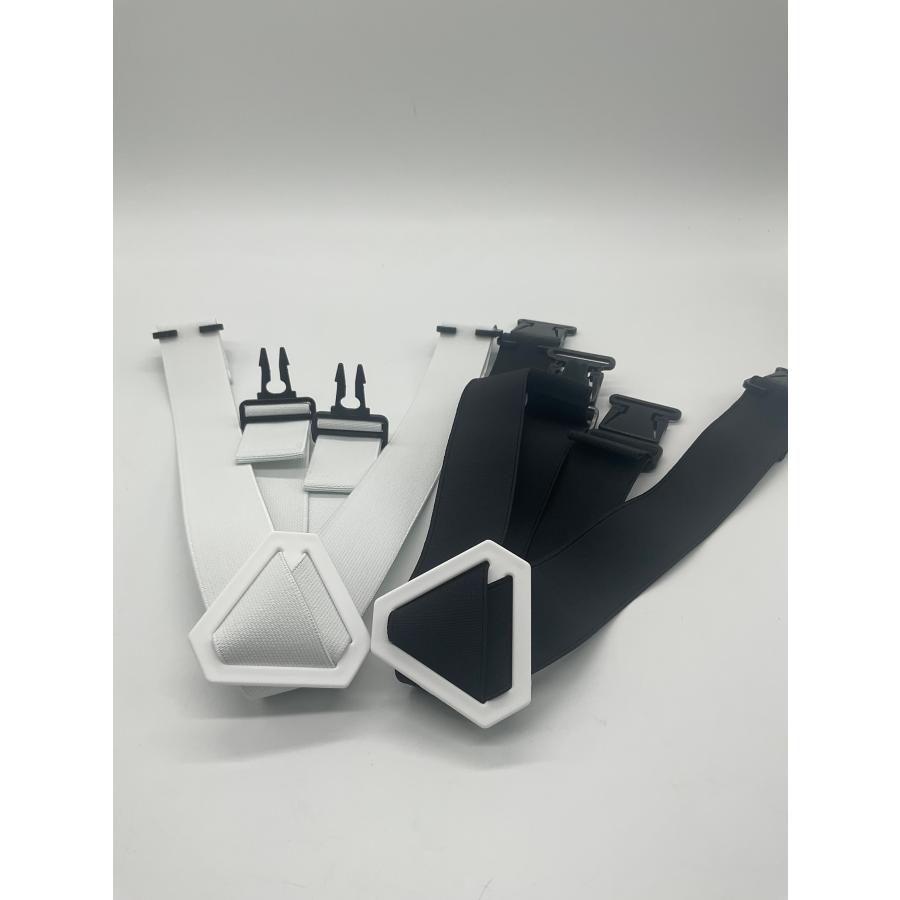 マリンエクセル サスペンダー 黒 白 胸当付ズボン膝当て付用 ロゴス