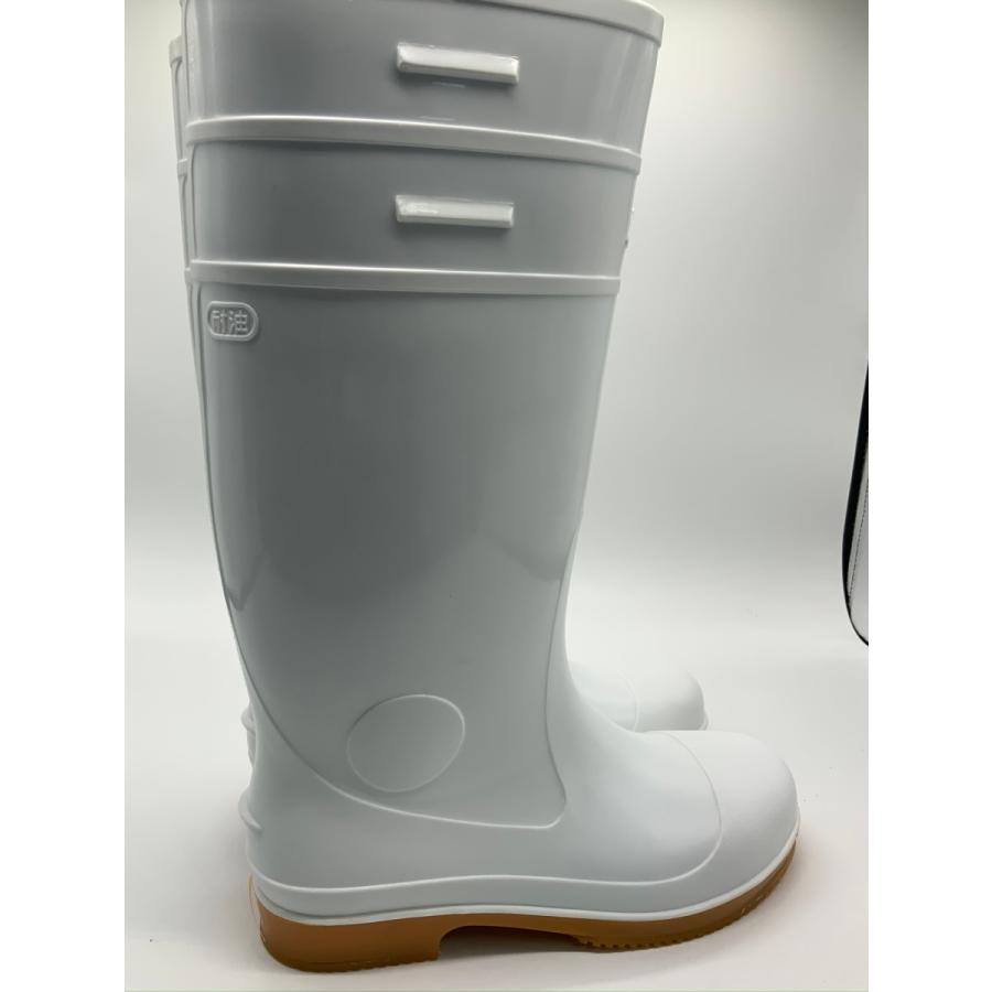 ハイパーVソール 衛生長靴 HYPERV ＃4500 22.5〜29cm 白 鉄先芯 耐油