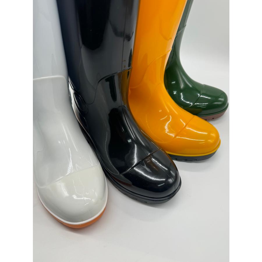 耐油安全長靴 24.5〜29cm 白 黒 黄 緑 ホワイト ブラック イエロー