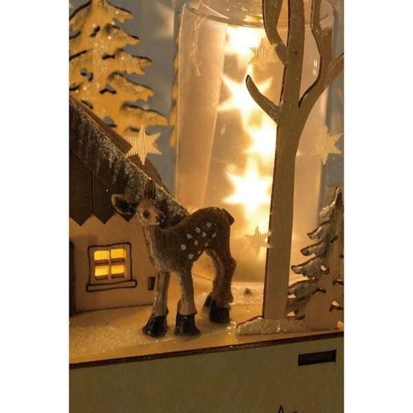 クリスマス◇エルツ LEDメロディウッドオブジェ ハウス : ケーエイチ