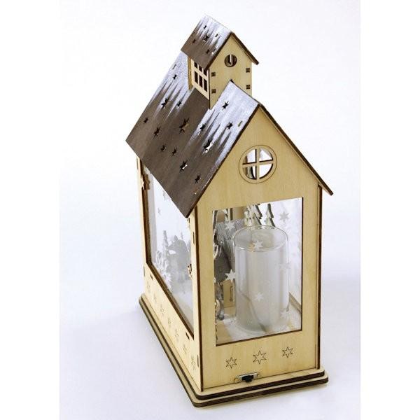 クリスマス◇エルツ LEDメロディウッドオブジェ ハウス : ケーエイチ