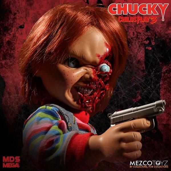 デザイナーシリーズ/ チャイルド・プレイ3 ピザフェイス チャッキー15インチ メガスケールフィギュアwithサウンド(再生産)の画像
