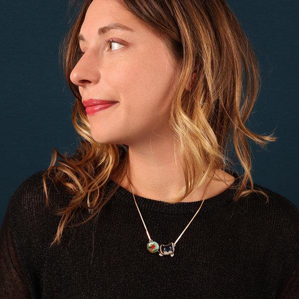 TARATATA タラタタ◇CRUSH ネックレス◇ネコと金魚のモチーフ : ケー