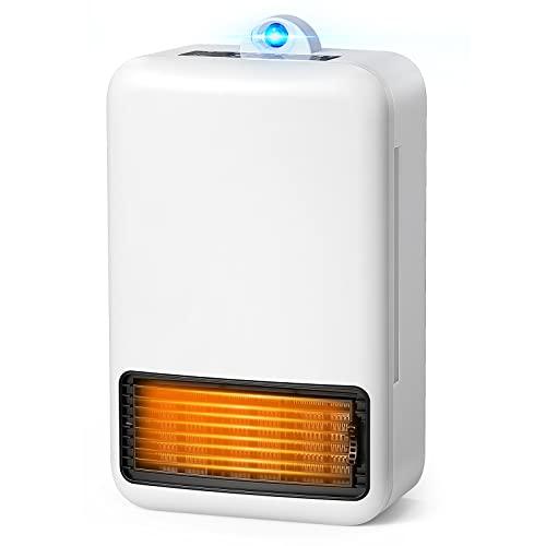 セラミックヒーター 人感センサー付き【マイナスイオン・空気清浄・静電気除去】大風量 暖房器具 省エネ 電気ファンヒーター タイマー機能 転倒