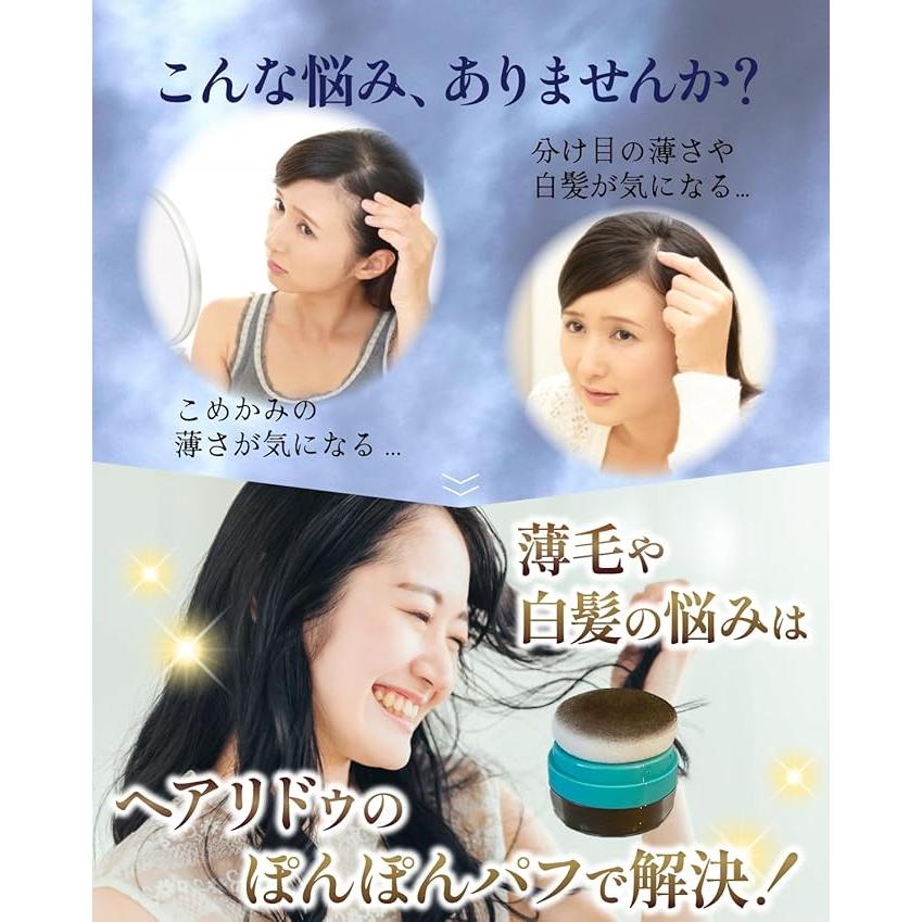 60g パフ型 ヘアファンデーション専用 詰め替えパック ポンポン 白髪