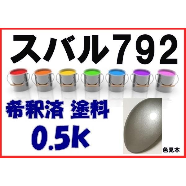 スバル792 塗料 ロイヤルシルバーM レガシィ 希釈済 カラーナンバー