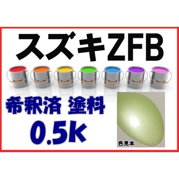 スズキZFB 塗料 ライムグリーンM アルトラパン 希釈済 カラーナンバー