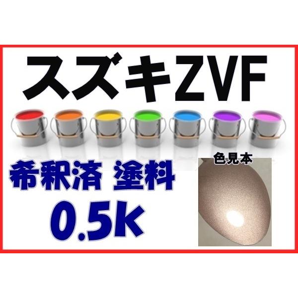 スズキZVF 塗料 シャンパンピンクPM ラパン 希釈済 カラーナンバー