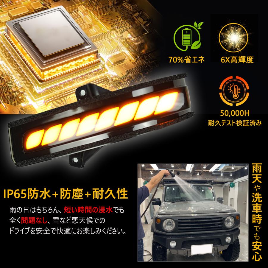 JB64W JB74W LEDドアミラーシーケンシャルウインカーランプ スズキ 新型ジムニー JB64W JB74W ledドアミラーシーケンシャル