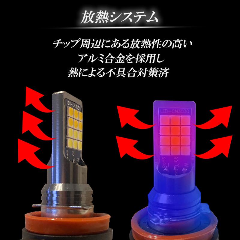 LEDフォグランプ 2色 切り替え カラーチェンジ H8 H11 H16 二色 切替え 切換え 車検対応｜ki-gift-store｜07