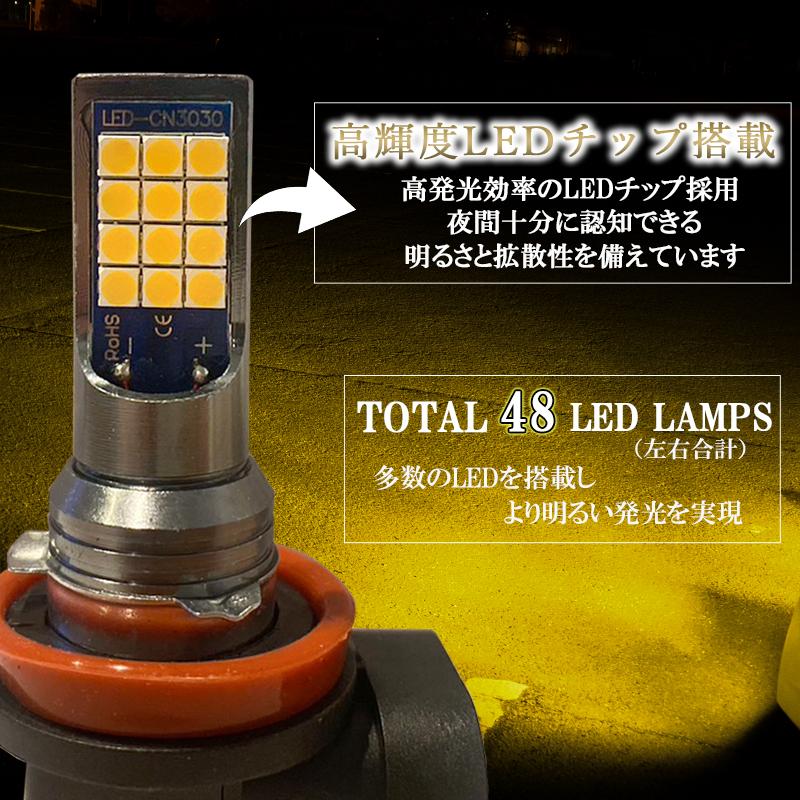 NT100 NV100 クリッパー DR16T DR17V LEDフォグランプ イエロー H8 H11