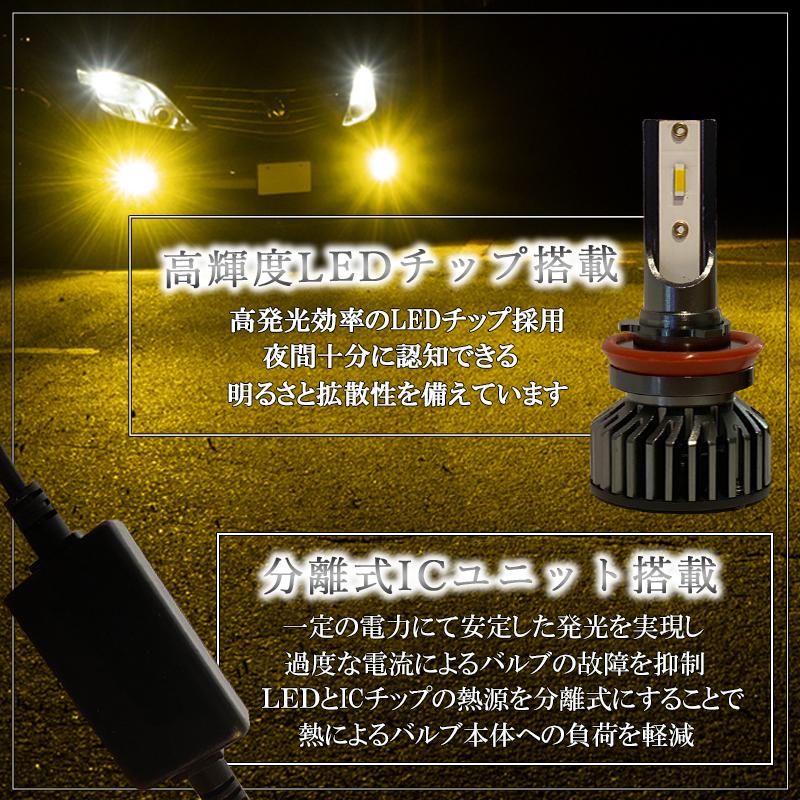 ヴォクシー ノア 70系 80系 LEDフォグランプ イエロー H8 H11 H16 LED 