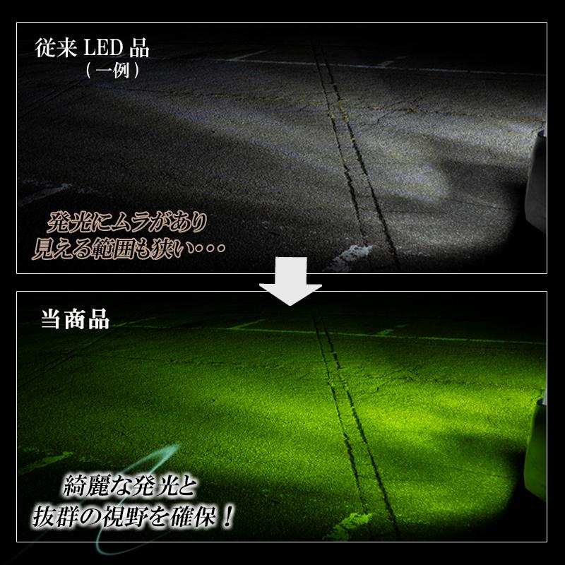 LEDフォグランプ グリーン HB4 LED バルブ 緑色 後付け 交換 フォグ