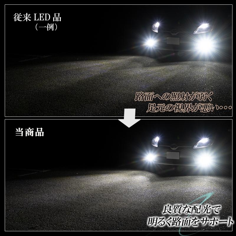 LEDフォグランプ ホワイト H8 H11 H16 白色 後付け LED バルブ 交換 汎用 車検対応｜ki-gift-store｜03