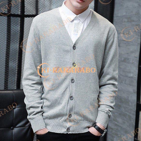 ニット カーディガン セーター メンズ トップス Vネック 前開き ボタン 無地 薄地 春 秋 夏 冬 ビジネス ストレッチ 伸縮性 冷房対策 定番 男性 格好いい Kmp きららラボ 通販 Yahoo ショッピング