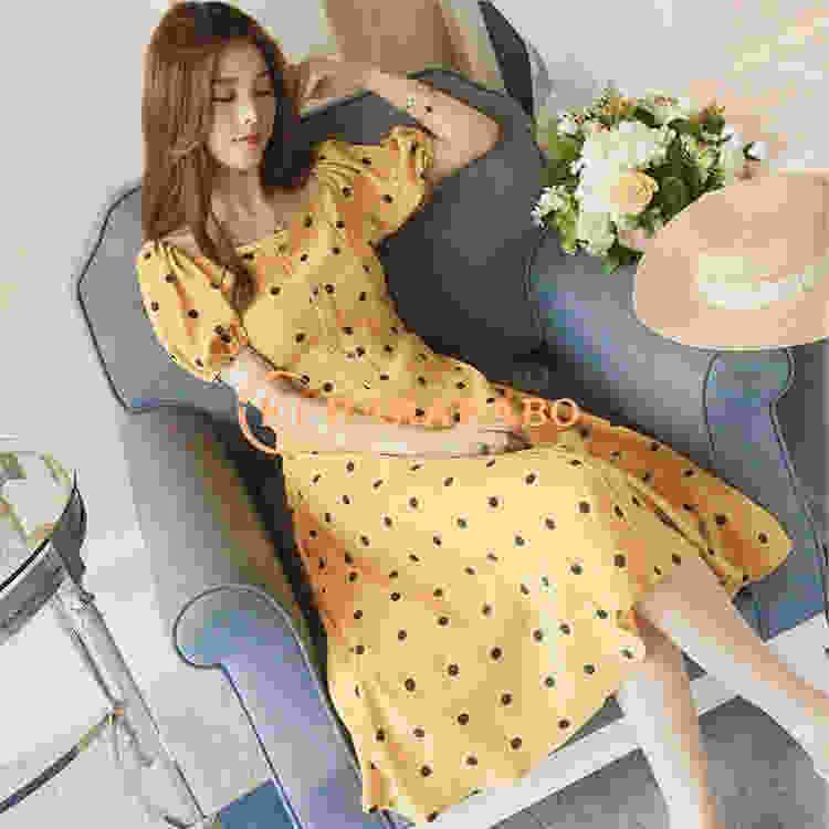 ワンピース レディース 40代 ワンピース キレイめ 膝丈ワンピース 上品 シフォンワンピ オシャレ 夏 着痩せ ドット柄 半袖 激安な