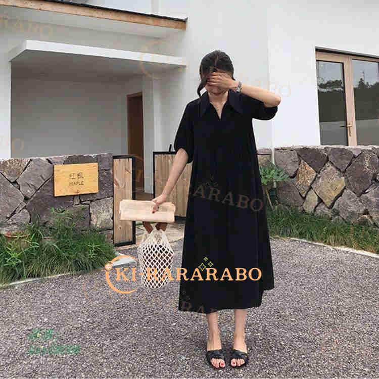 ワンピース レディース リネンワンピース ゆったり マキシワンピース 大きいサイズ 黒 スリット ロングワンピース 夏 Vネック ワンピース Kwp きららラボ 通販 Yahoo ショッピング