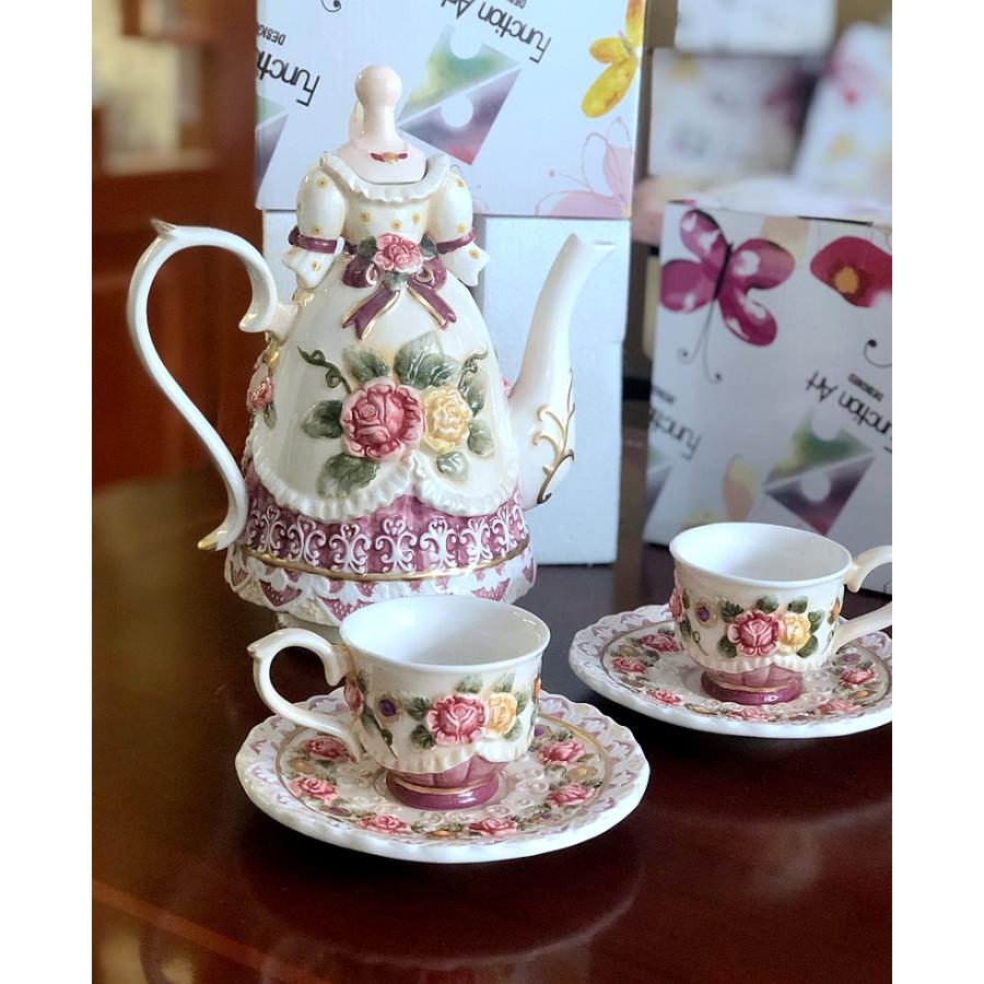 急須セット ティー・コーヒーカップセット カップ&ソーサー 急須セット ティー・コーヒーカップセット カップ&ソーサー