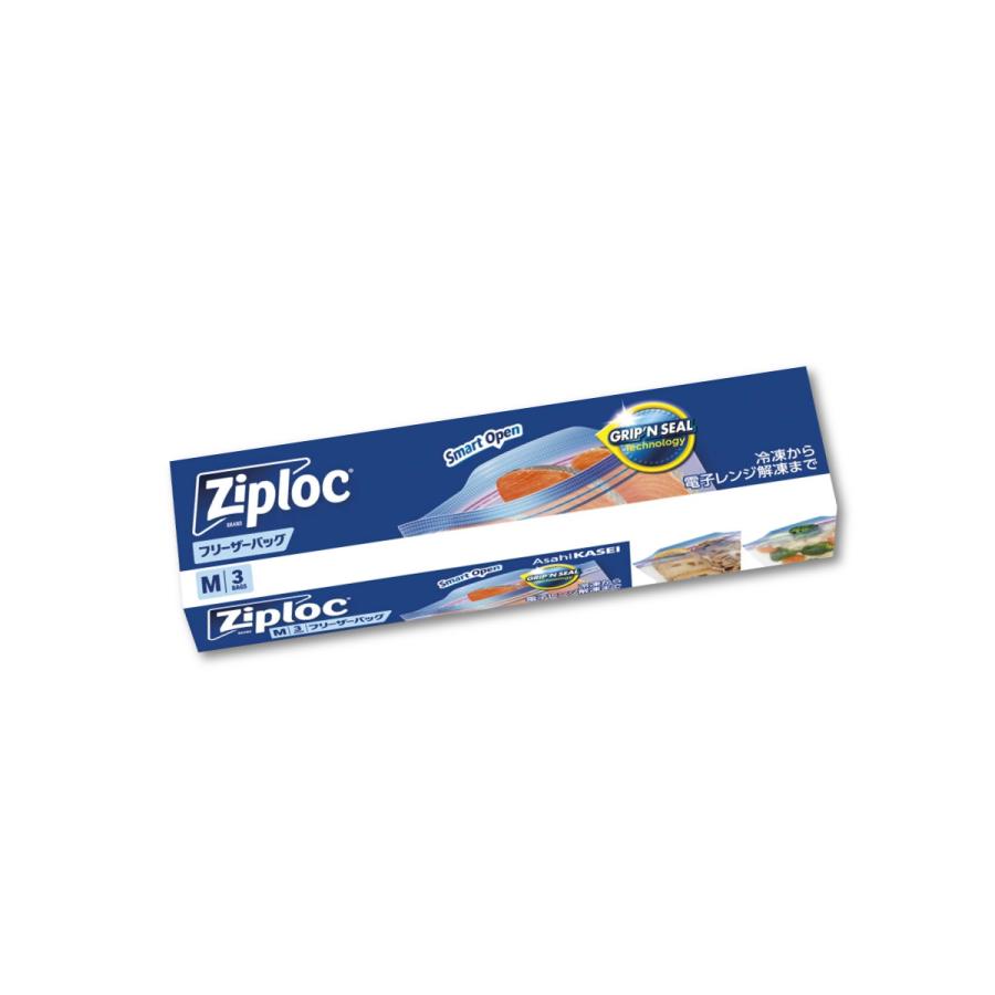 ジップロック（Ziploc） 【1000セット】 フリーザーバッグ M3枚 箱入り