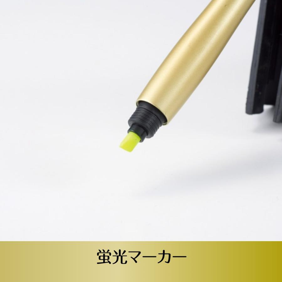 400本セット ザ・プレミアム 4WAY多機能ペン， 半永久鉛筆・ボールペン・蛍光マーカー・タッチペン， ゴールド， 14.7cm， 景品， イベント， ノベルティ， プチギフト_4