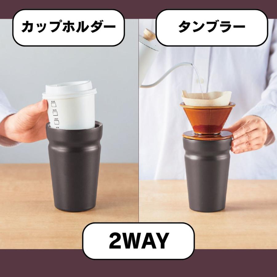 【12個セット】カップをそのままIN！真空断熱タンブラー ステンレス コンビニカップ対応 コーヒーカップ ドリンクホルダー対応 保温 保冷 食洗機対応 二重構造の画像