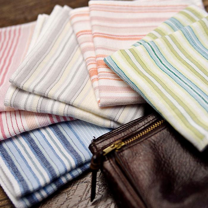 ハンカチ 今治タオル ハンカチタオル ガーゼ メンズ レディース プレゼント ギフト 25cm 名入れ 内祝 退職 退任 転勤 送別 御礼 父の日 5trees シャツストライプ | 今治タオル | 22