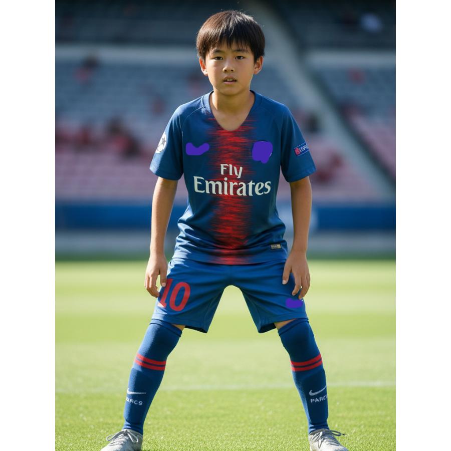 ネイマール ユニフォーム 紺 ソックス別売 子供用 サッカー