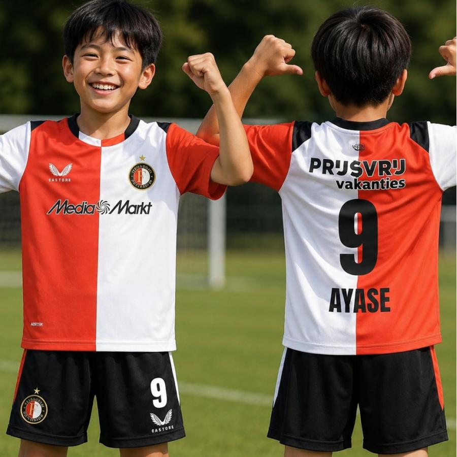 上田綺世 フェイエノールト練習着 上田綺世 ユニフォーム フェイエノールト 子供 細微なモデルチェンジ