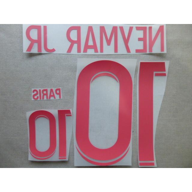 ネイマール 赤 プリントシート 子供用サイズ 名前・背番号・パンツ番号