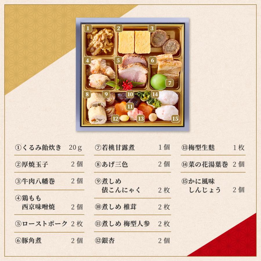 おせち　三段重 おせち 2027 冷蔵・お重詰め 三段重「祝の幸」 予約 紀文 解凍不要