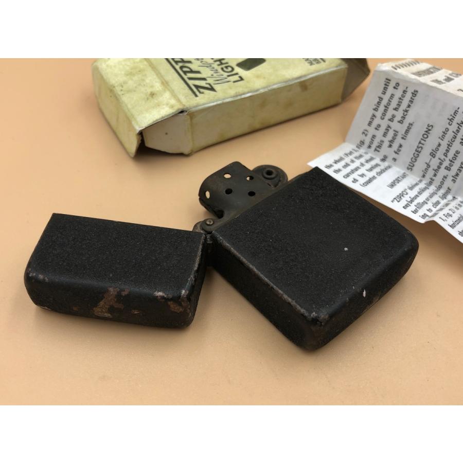 ジッポー ZIPPO ライター 1943年 ブラッククラックル 箱 インストラクション 3バレル｜kic-garage