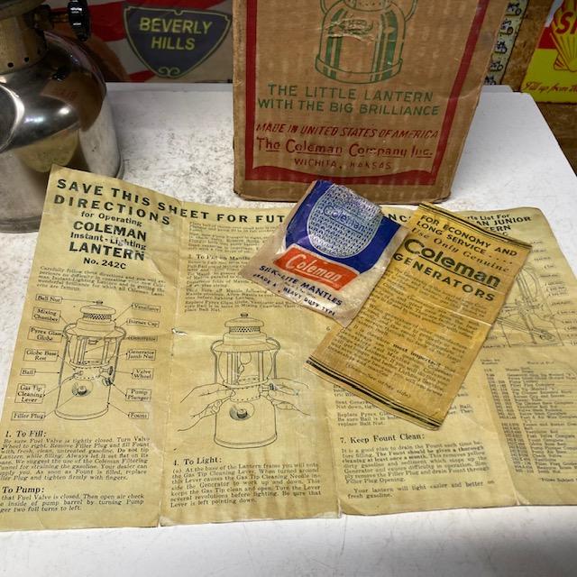 Coleman コールマン ランタン 1950年1月 242C 箱入り美品 Coleman コールマン ランタン 1950年1月 242C 箱入り美品