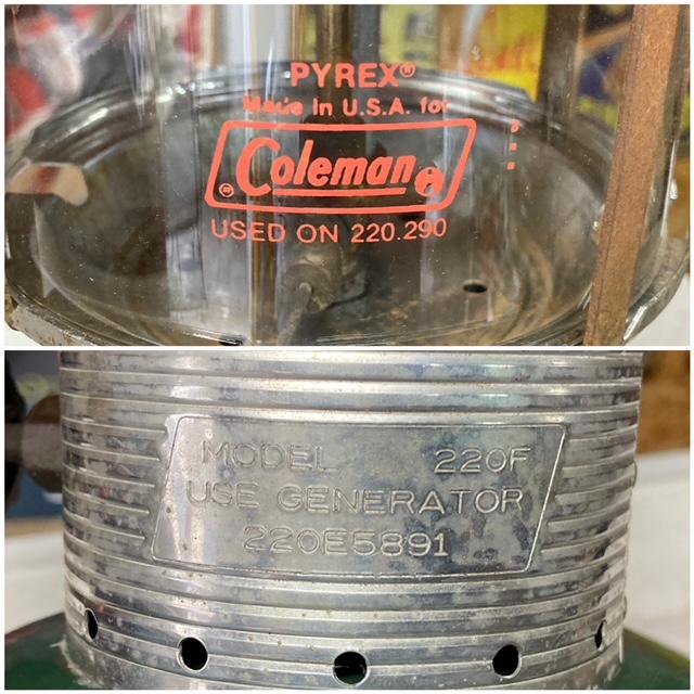 Coleman（コールマン） 【燃焼良好】1972年1月 Coleman 220F ランタン