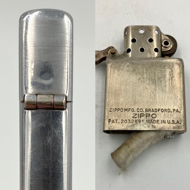 ZIPPO 1948年 3バレル ニッケル製 オイルライター ZIPPO（ジッポー） ライター1947年 3バレル ニッケルシルバーのメッキ