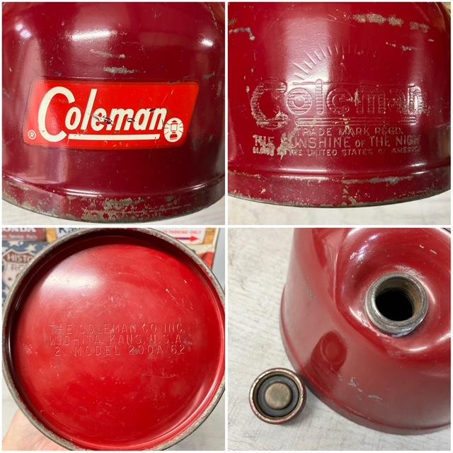 Coleman（コールマン） ランタン 1962年2月 200A バーガンディー 美品