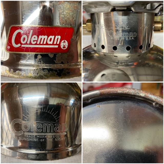 コールマン Coleman 1961年7月 202 プロフェッショナル Ｂ刻印 ランタンマークの中期 整備済み｜kic-garage｜07